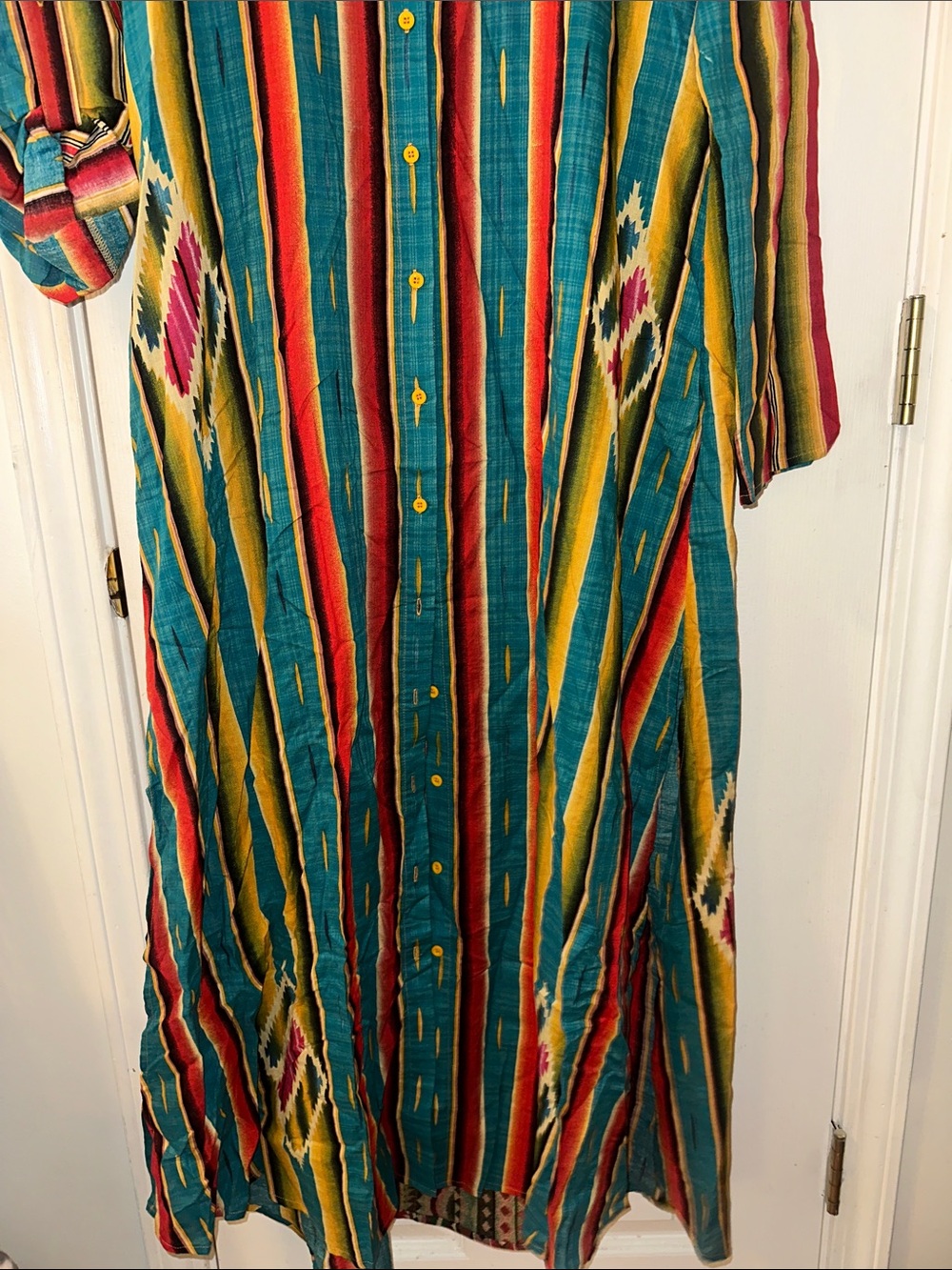 NWOT Andree By Unit - Savanna Jane Western Embroidered Button Down Duster - Picture 5 of 7